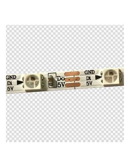 RGB digital led strip 4mm 60 leds meter PCB white 72 w.